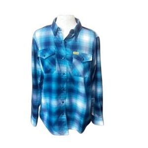 Dixxon Flannel "The Shelf" Plaid Button-Up Shirt | Blue | L